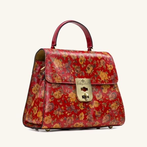 Patricia Nash Chauny Satchel Rosso Fiore Red NWT